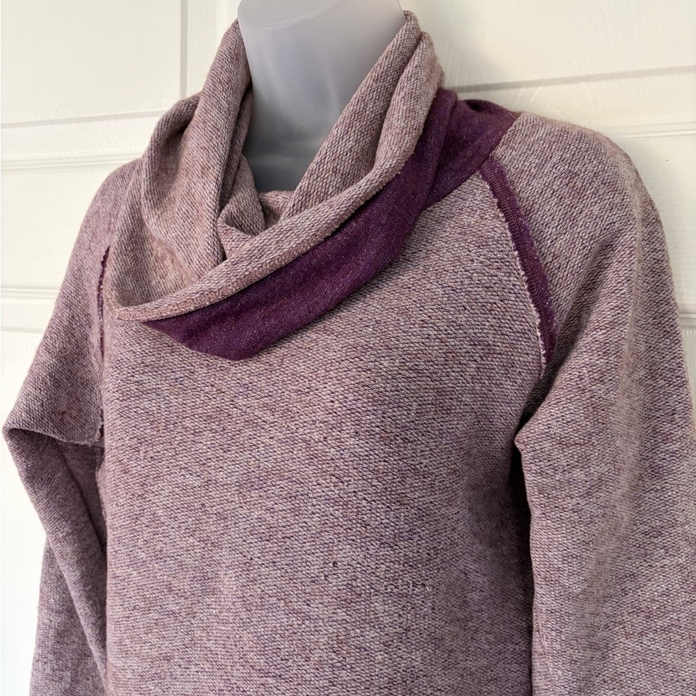 Kuhl Women’s NOVA Pullover Sweater Dress Cowl Neck Wool Blend Purple size Large - Picture 4 of 15